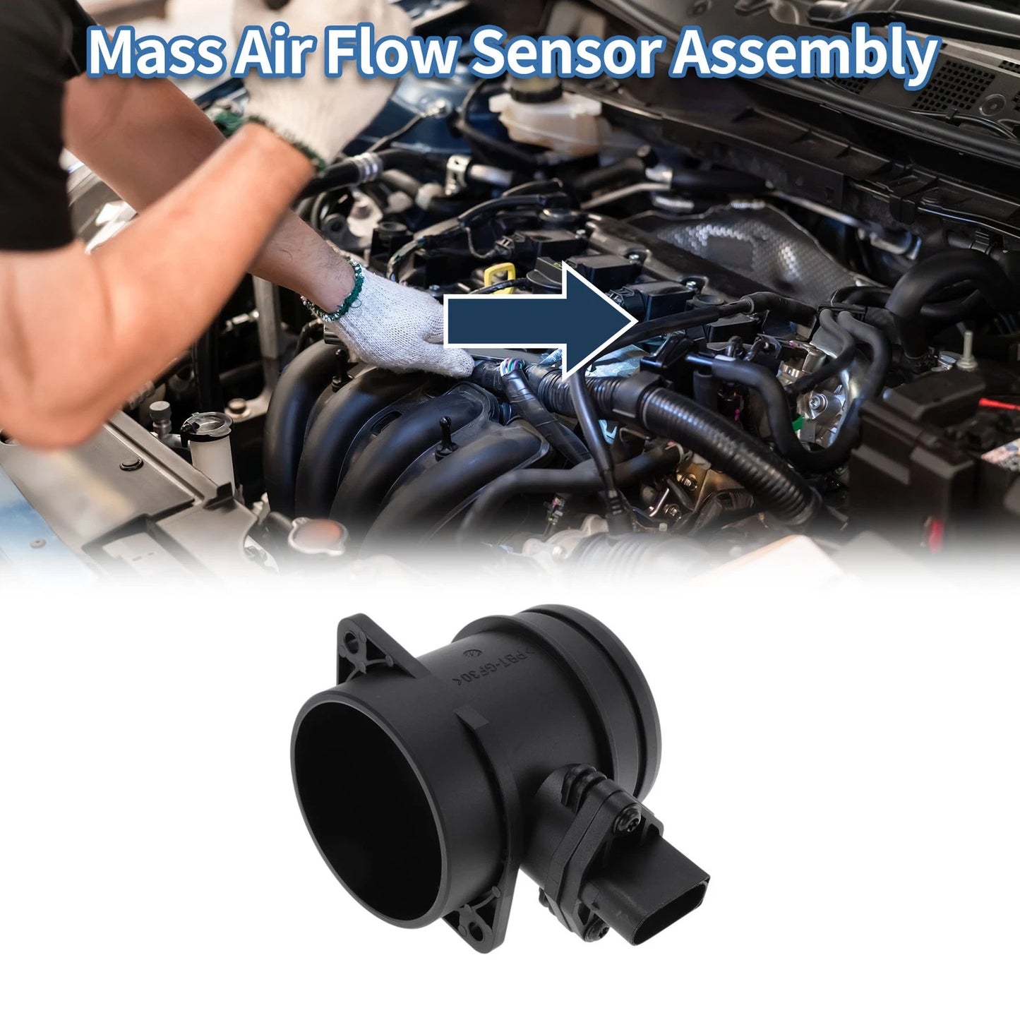 Mass Air Flow Sensor Assembly No. 13627531702 for BMW E46 (1998–2005)