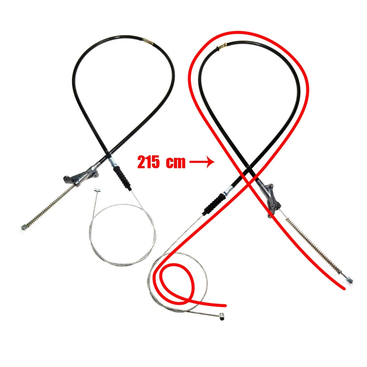 Set of 2 Parking Brake Cables for Toyota Hilux (LN90, RN90, YN90)