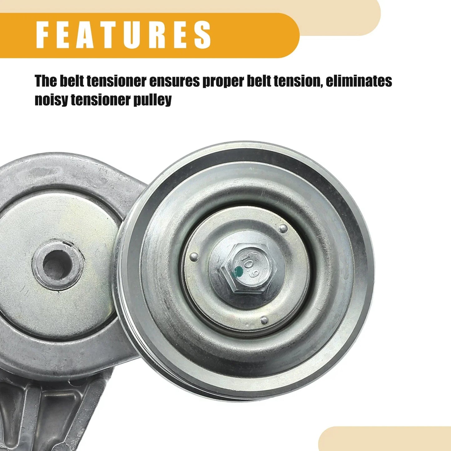 Belt Tensioner Pulley for Honda Civic 2006-2011 - Silver Tone