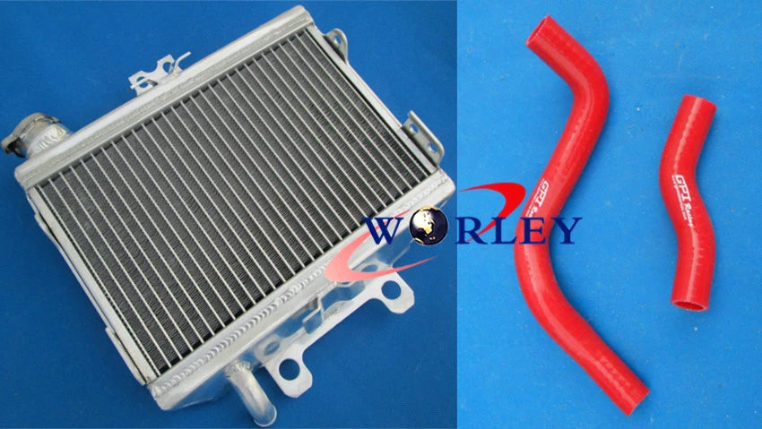 Aluminum Radiator & Red Silicone Hose for Honda CR250R (1997–1999)