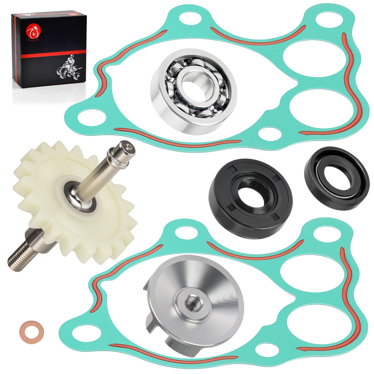 Water Pump Impeller Shaft Gear Kit for Honda CR500R (1986–2001)