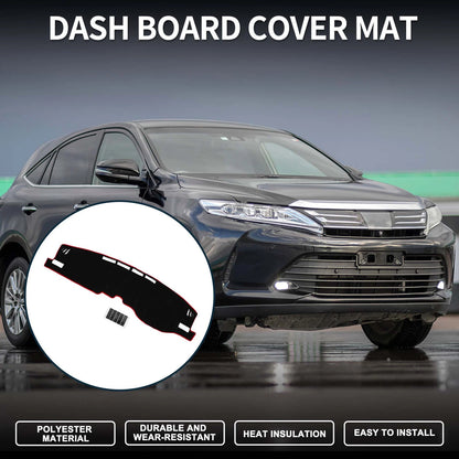 Dashboard Dash Cover Mat for Toyota Harrier (2020–2024) Black Red Set of 1