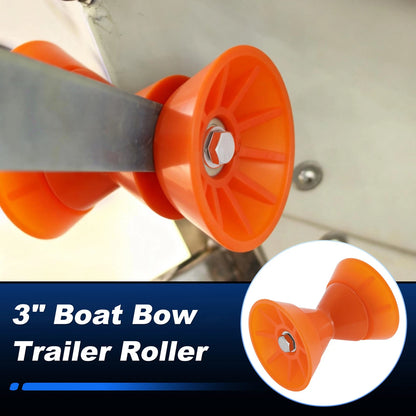 3" Boat Bow Trailer Roller with End Bells