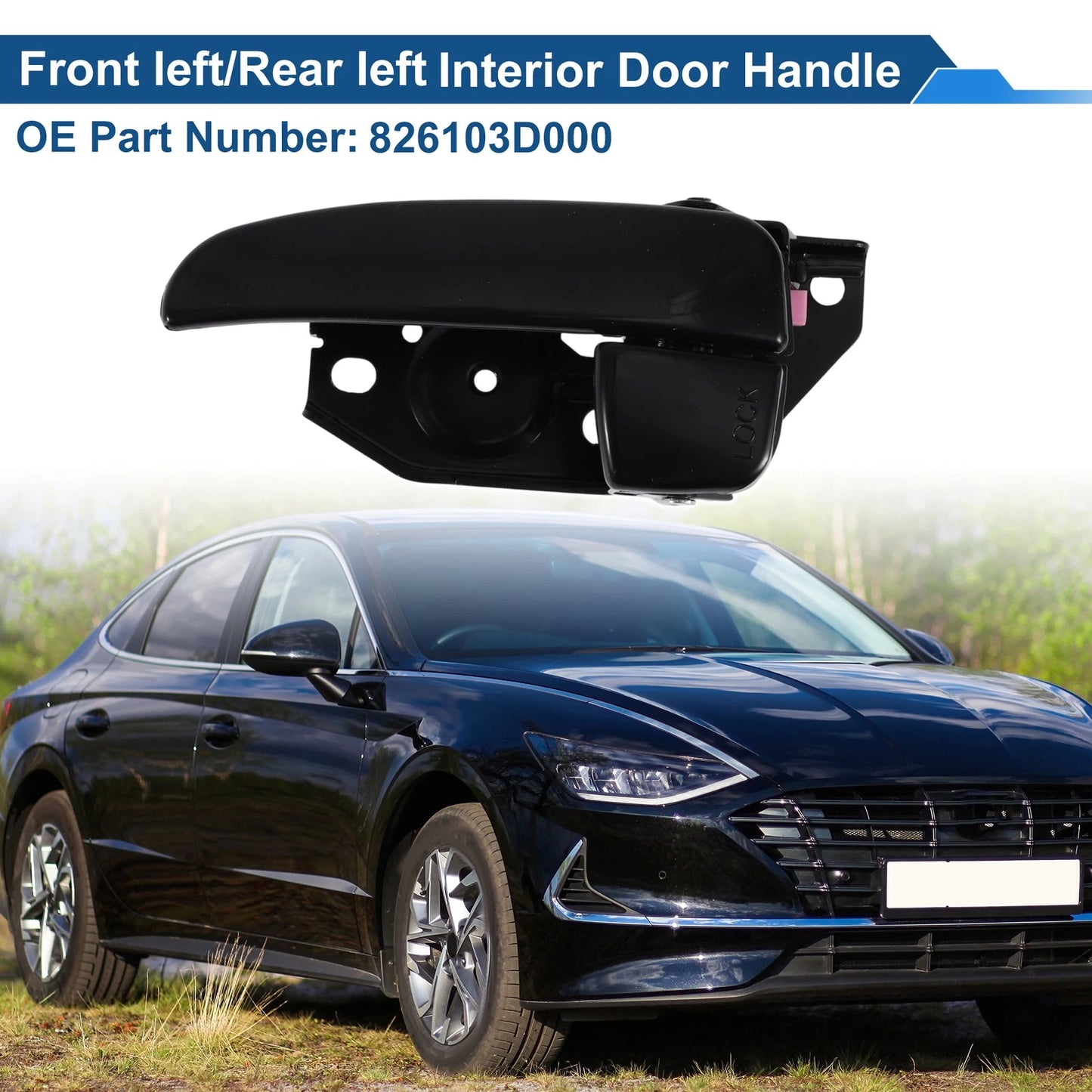 Front Passenger Side Interior Door Handle for Hyundai Sonata (2001–2005) No. 826103D000