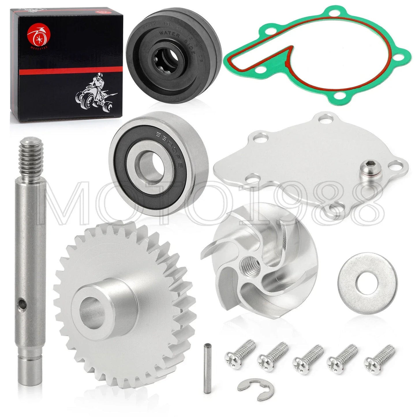 Banshee Billet Impeller Water Pump Gear Bearing Seal Kit Shaft for Yamaha Banshee (1987–2006)