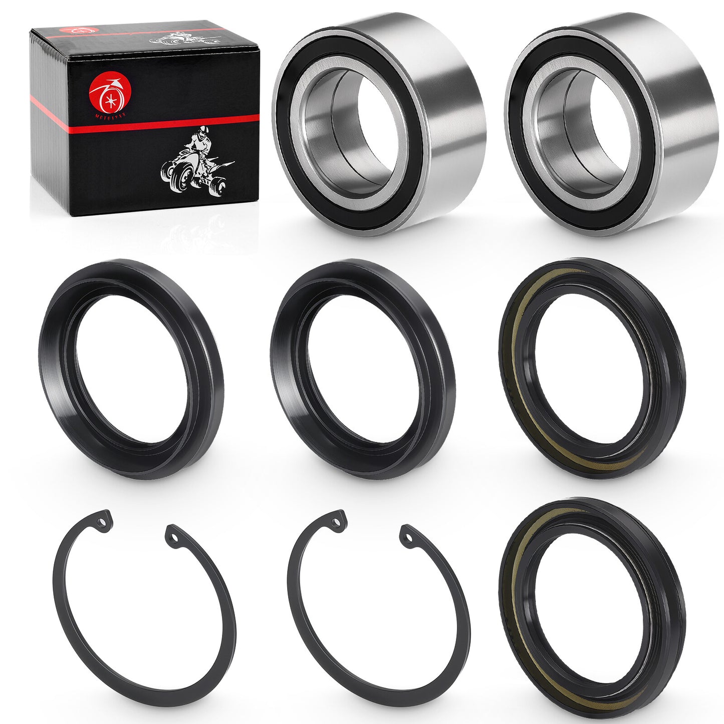 Rear Wheel Bearings & Seals Kit for Honda Rincon 650 680 (2003–2014)