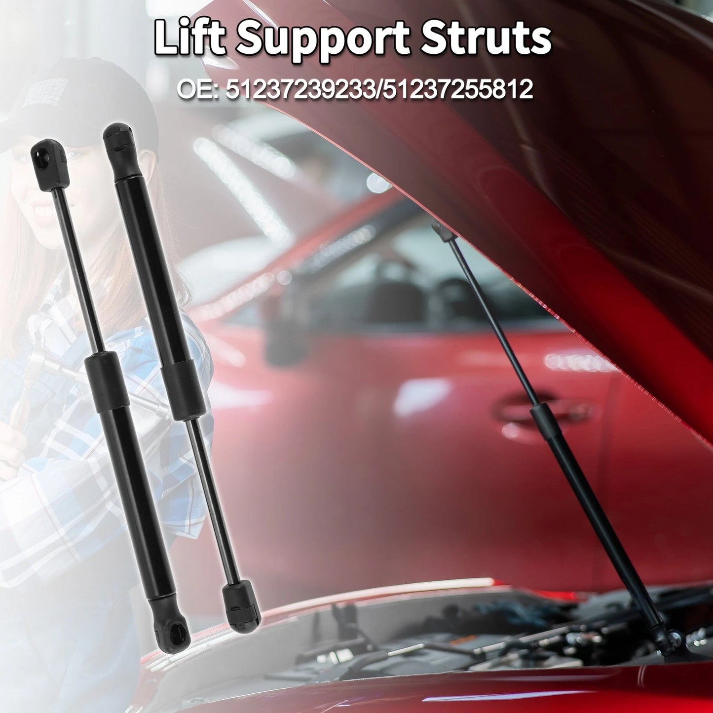 Front Hood Lift Supports Struts No. 51237239233 for BMW 1/2/3/4 Series (2011–2020)