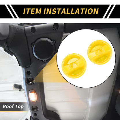 Roof Top Mounting Knob Screw Cover for Jeep Wrangler JK (2007–2017) Yellow