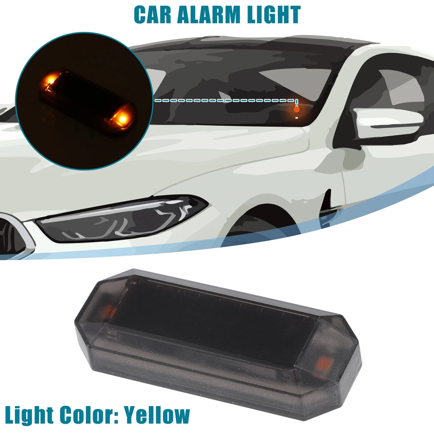 2X LED Dummy Alarm Lights for Universal Use (Solar Power)