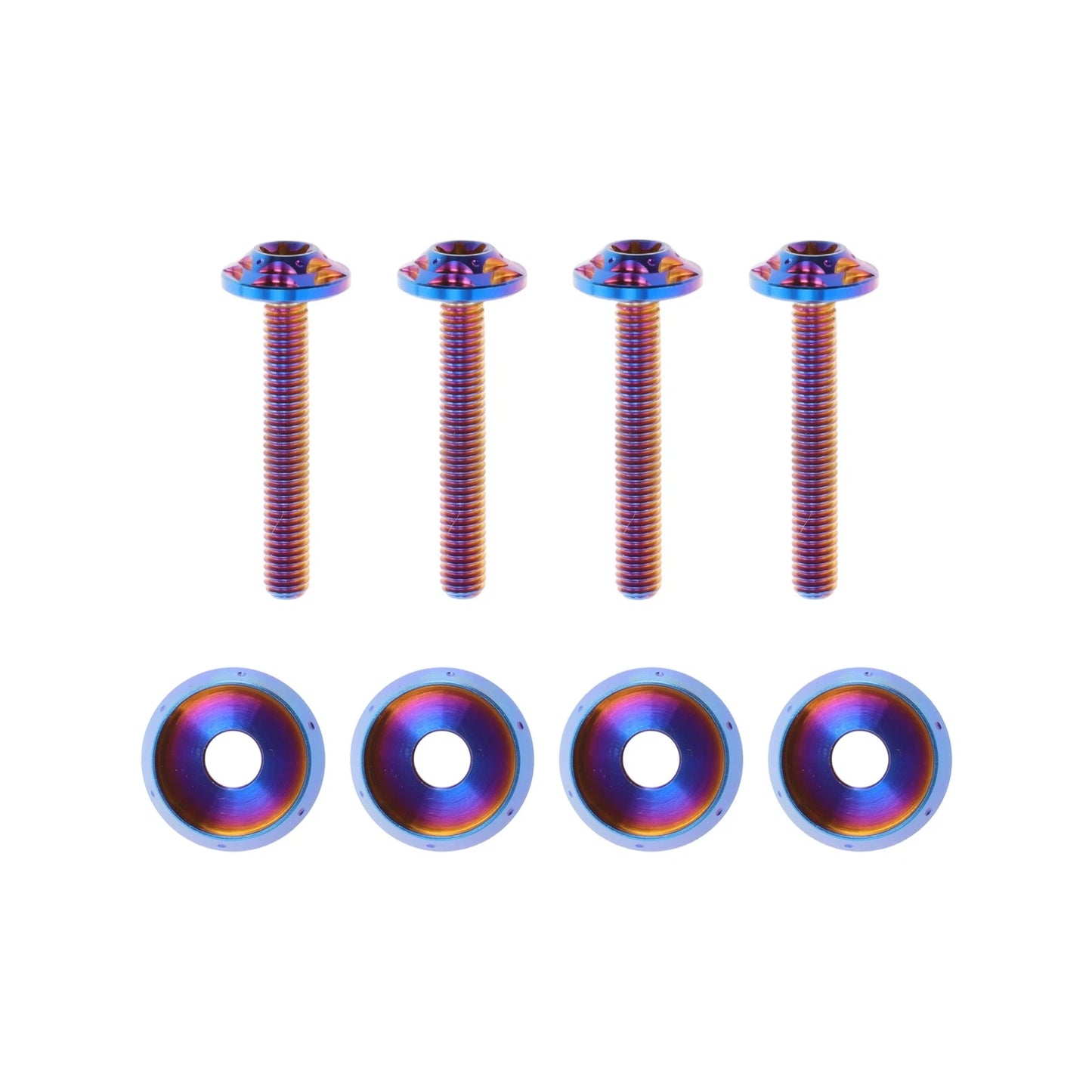 Windshield Bolts for Harley Road Glide (2015–2024) Titanium Alloy Burnt Blue