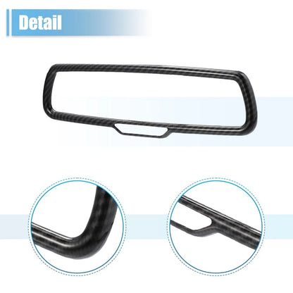 Rearview Mirror Cover ABS Black Carbon Fiber for Dodge