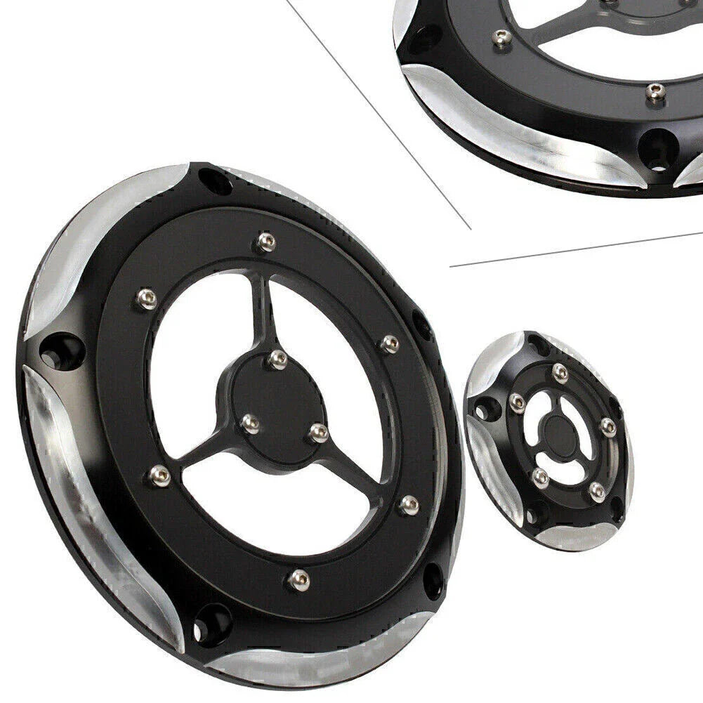 Timing Cover for Harley Road King Electra Glide Softail Chrome & Black