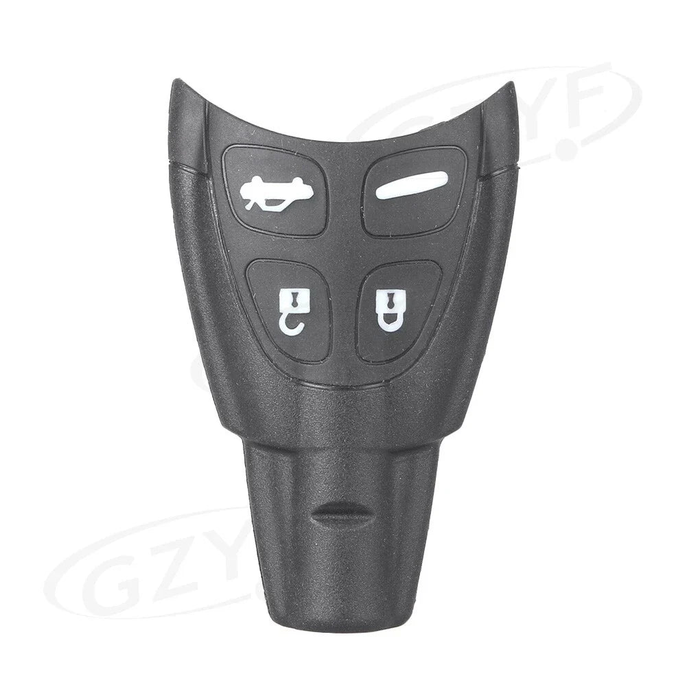 4 x Key Shell Fob Cover for Saab 9-3 Sport Car (2003-2011) Black