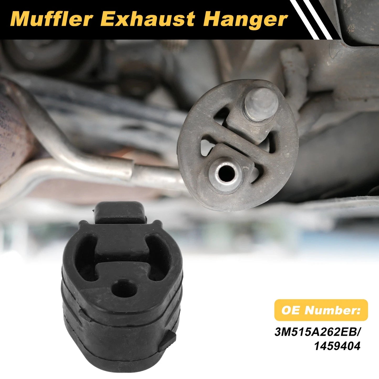 Muffler Exhaust Hanger for Ford Fiesta ST150 (2005–2008) 3M515A262EB Rubber Black