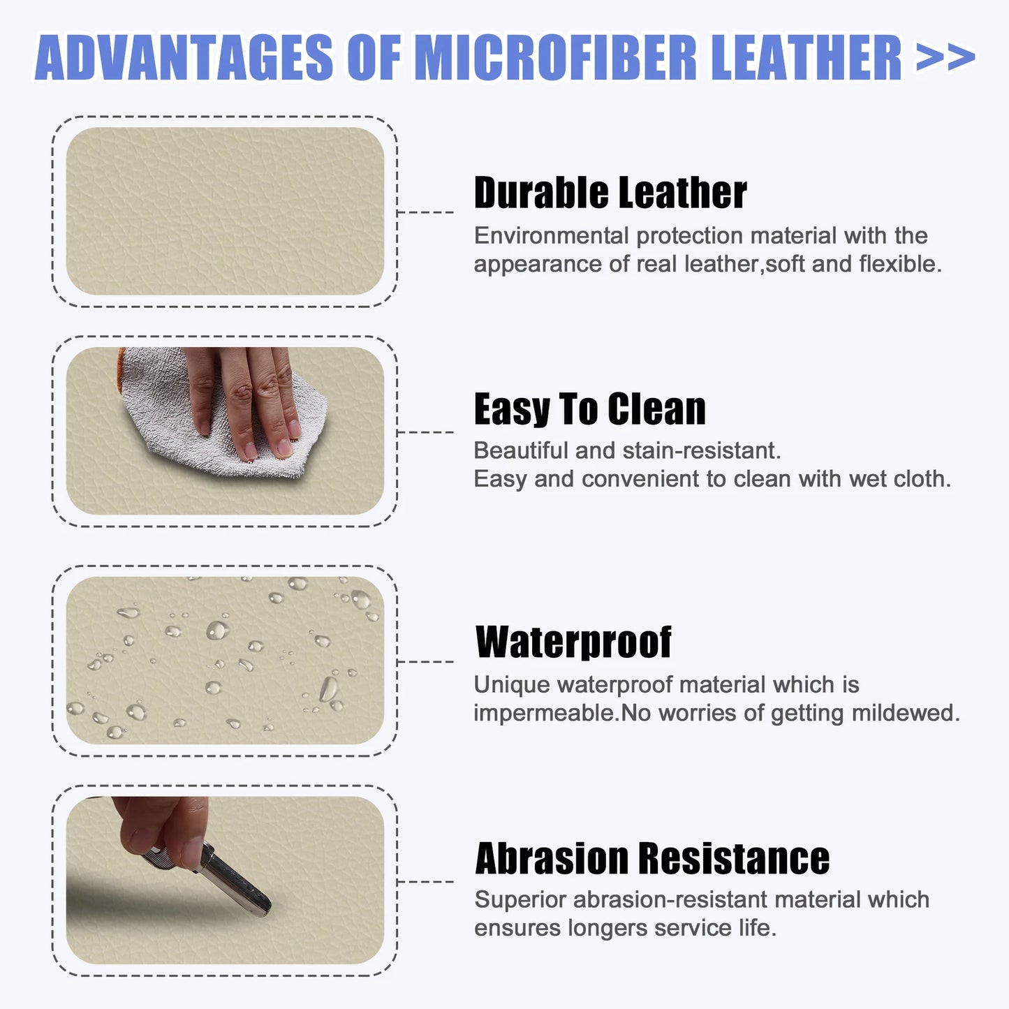 Center Console Lid Armrest Cover for Ford F-150 (2015–2023) Beige Faux Leather