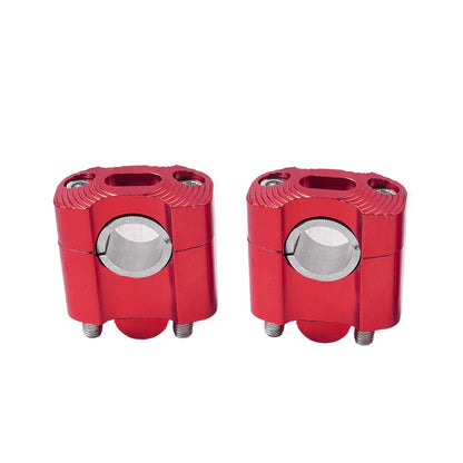 Fat Bar Mount Clamps Risers Adaptor 7/8 to 1-1/8 for Dirt Pit Bike ATV Red