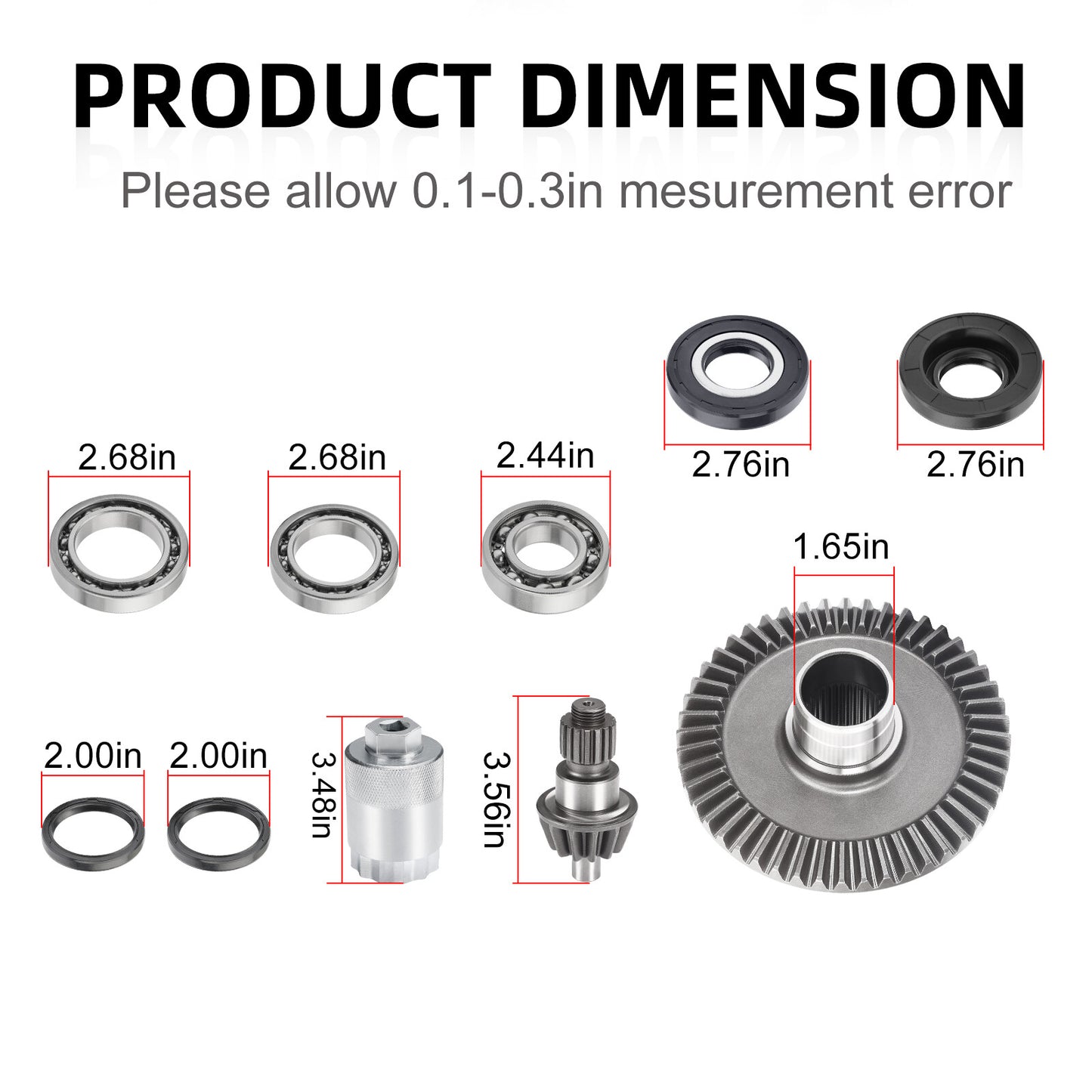 Rear Differential Ring Pinion Gear Bearings for Honda Recon 250 (2002–2014)