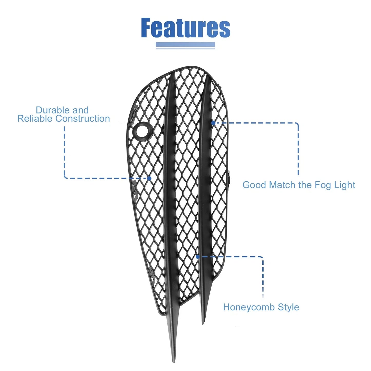 Front Fog Light Grille Cover Trim for Mercedes-Benz (2010-2015)
