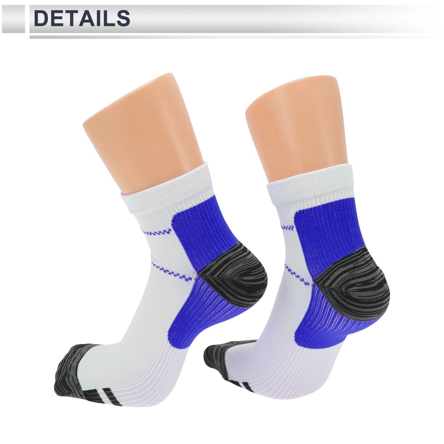 Cycling Socks Anti-Friction Shock Absorption Low-Cut White (2023)
