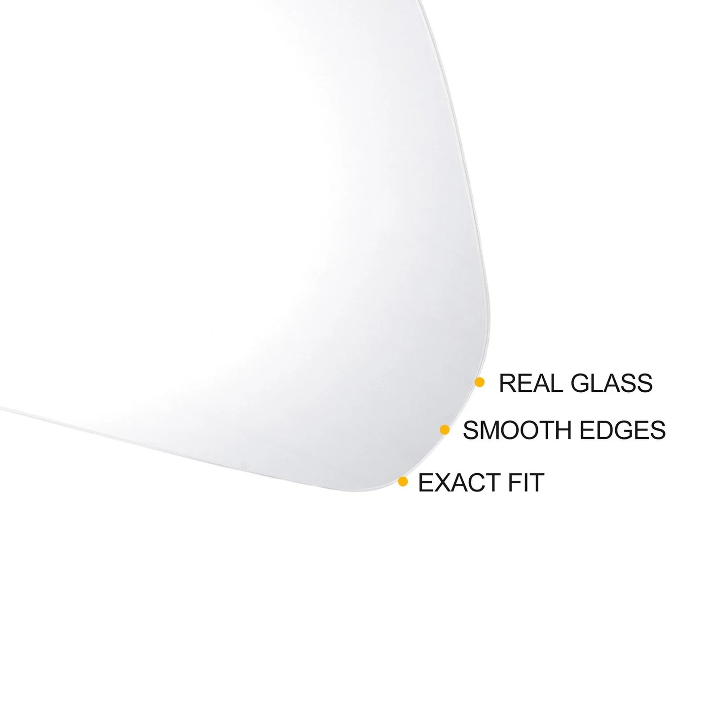 Right Side White Mirror Glass for Hyundai IX25 Creta (2014-2017)