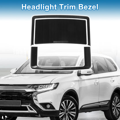 Set of 2 Headlight Trim Bezels for Mitsubishi Outlander (2022–2024) ABS