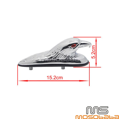 Motorcycle Front Fender Eagle Head Ornament for Harley Davidson, Suzuki