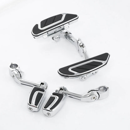 Long Angled Floorboards & Footpegs for Harley Touring (1993 - 2025)