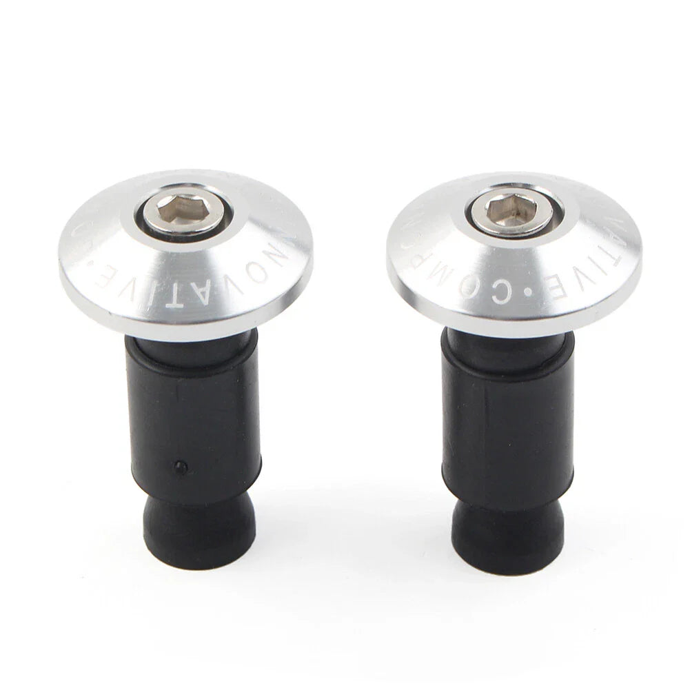 7/8" Handlebar End Weights Grips Cap Plugs for Dirt Bike Motor Silver