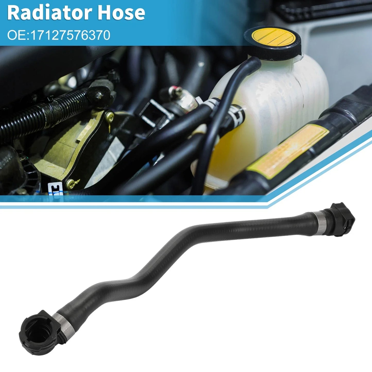 Radiator Hose for BMW X6 XDrive50i (2008 - 2019) Rubber Black