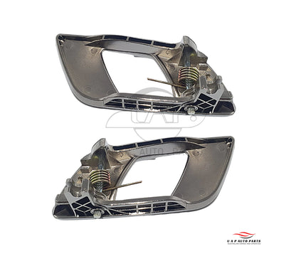 Set of 4 Inner Door Handles Bright Dark Chrome for Ford Ranger (2011–2022)