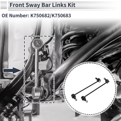 Set of 2 Front Stabilizer Bar Links for Buick Encore (2013–2019) No.K750682/K750683