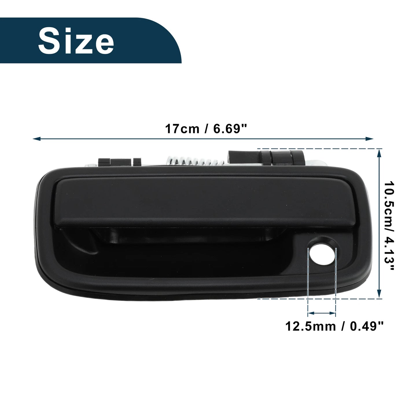Front Left Exterior Door Handle for Toyota Tacoma (1995–2004) No. 6921035020 Black