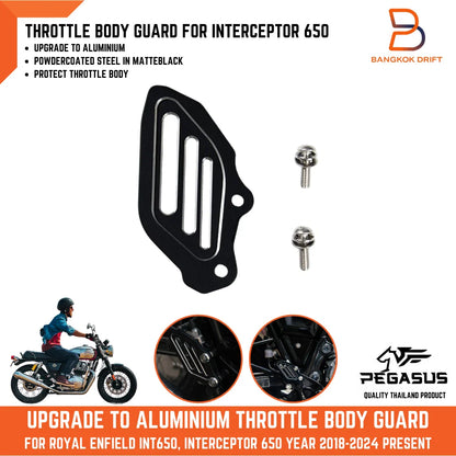 Throttle Body Guard Black Aluminium for Royal Enfield Interceptor 650