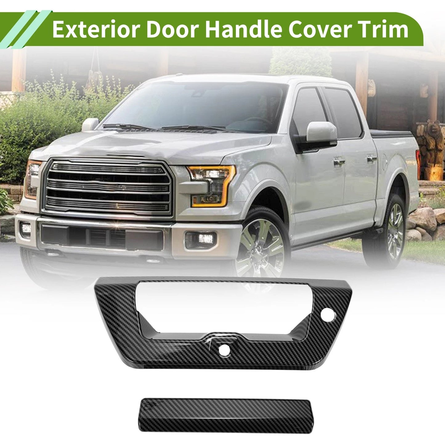 Set of 1 Exterior Trim Tailgate for Ford F150 (2015–2020) Black ABS