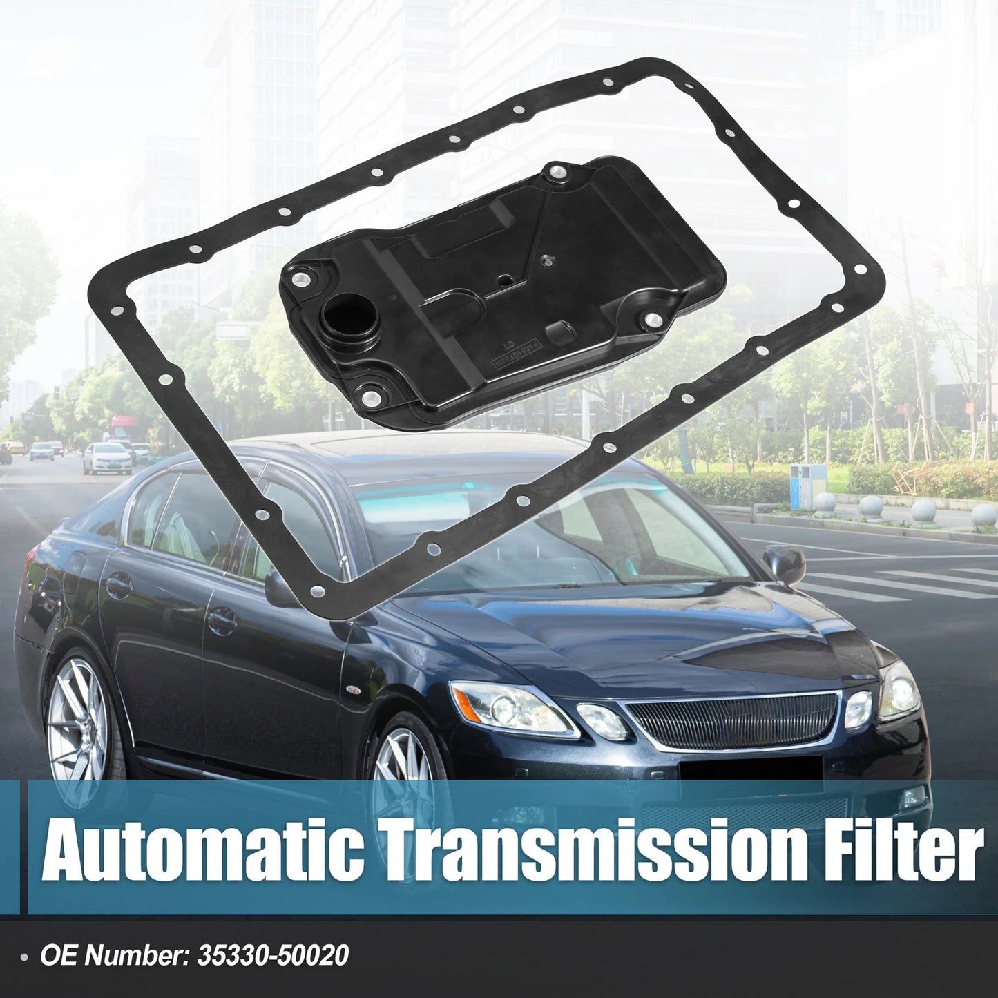 Set of 1 Transmission Filter Oil Pan Gasket Kit for Lexus GS 350 (2013) 35330-50020