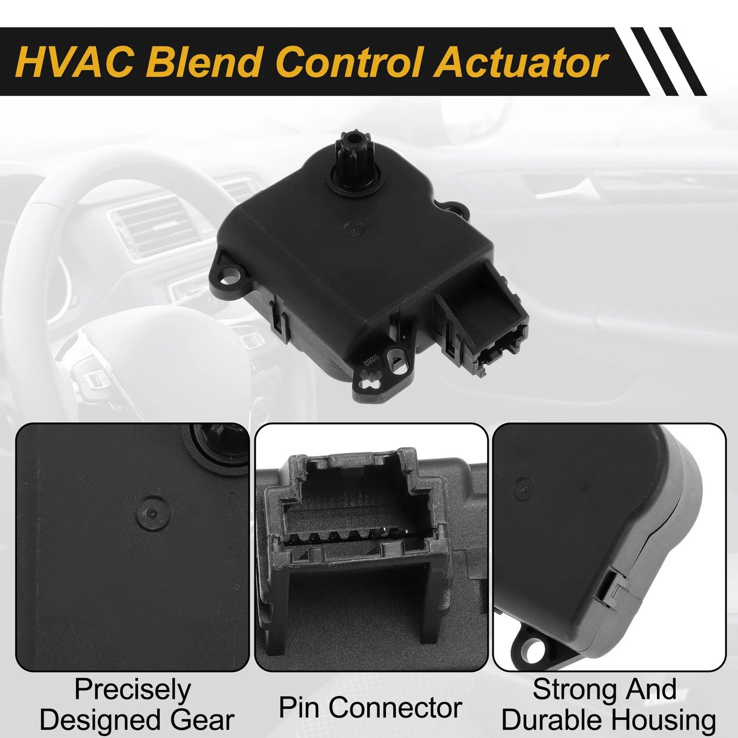 HVAC Heater Blend Door Actuator for Ford Mustang (No.AR3Z19E616E)