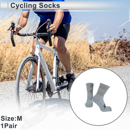 Cycling Socks Anti-friction Reflective Medium Deep Light Grey (M)