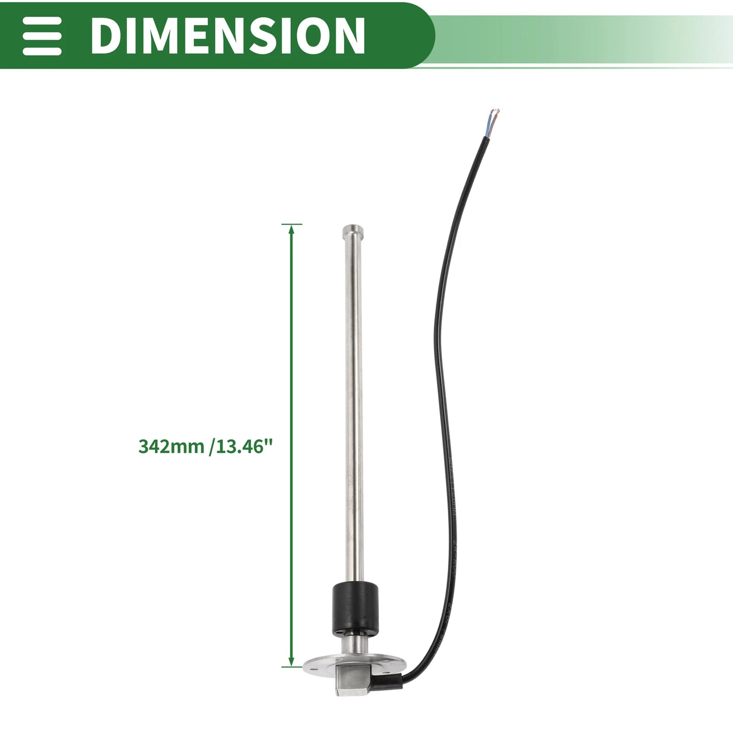 Fuel Sending Unit and Gauge Kit 0-190 Ohm for Boat Car Vehicle (0-190)