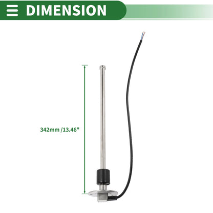 Fuel Sending Unit and Gauge Kit 0-190 Ohm for Boat Car Vehicle (0-190)