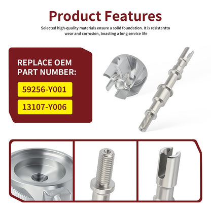Water Pump Impeller and Shaft Gear for Kawasaki Brute Force 300 (2012–2024)