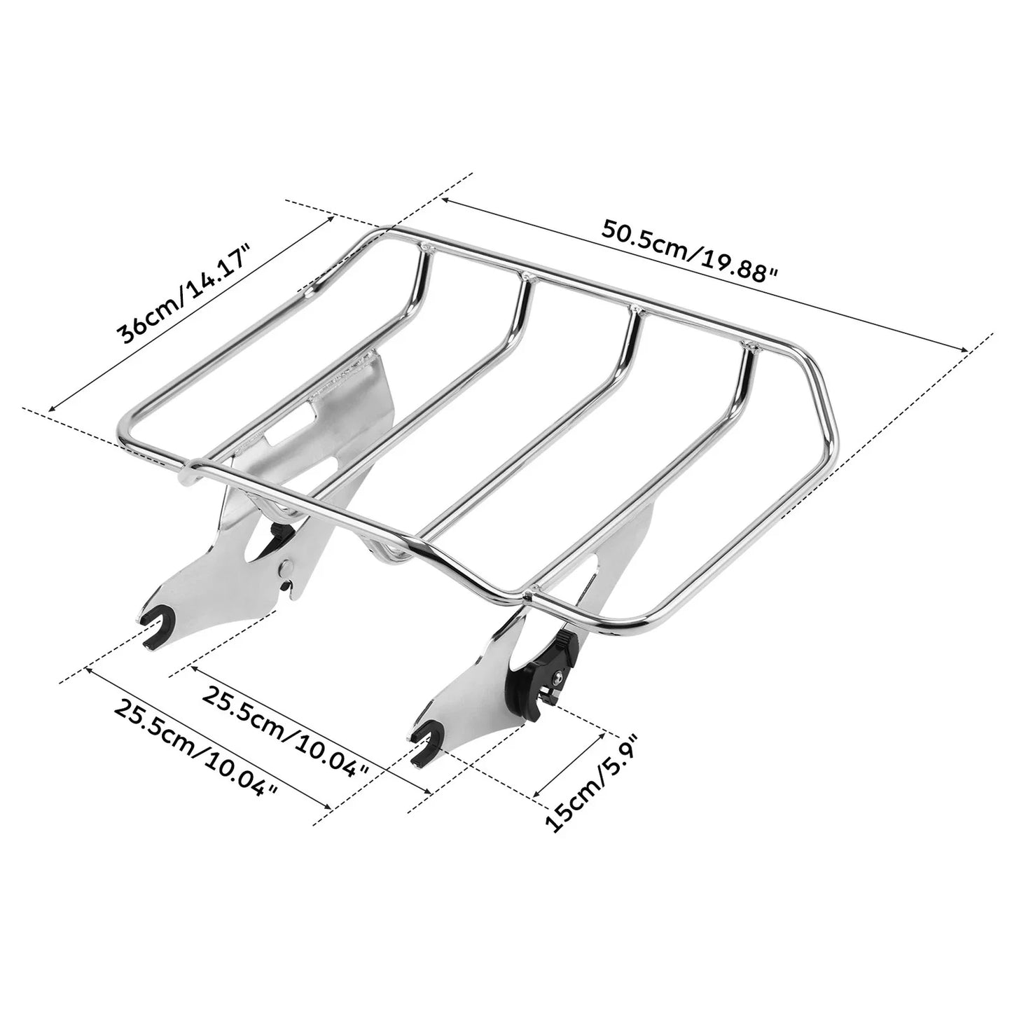 Chrome Quick Release Luggage Rack for Harley Street Electra Glide (2014-2025)