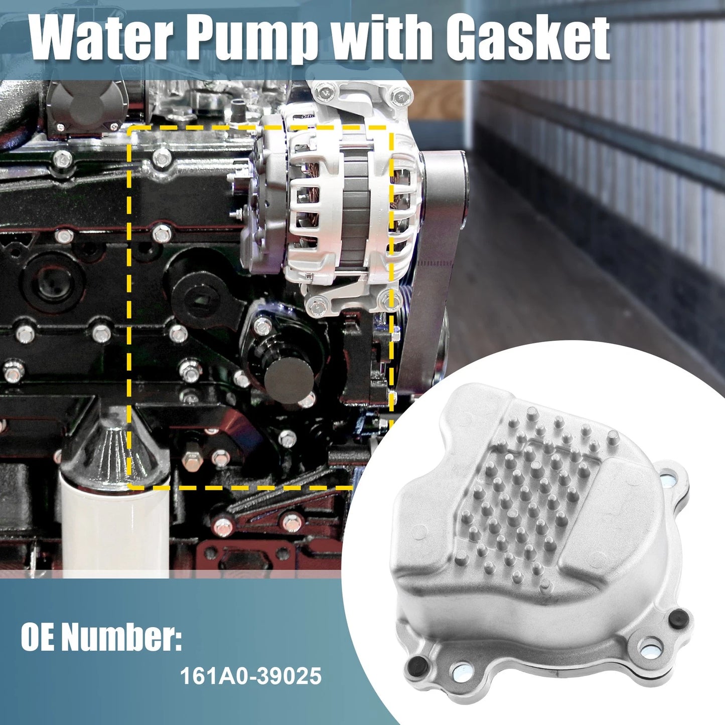 Electric Engine Water Pump 161A0-39025 for Toyota Camry Hybrid (2012–2017)