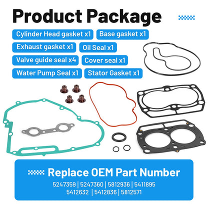 Gasket Kit for Polaris Sportsman 800 RZR 800 Ranger 800 (2002–2014)