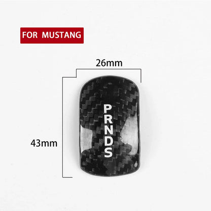 Carbon Fiber Gear Shift Knob Cover for 14-18 Ford Mustang