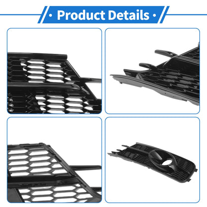 1 Pair Fog Light Grills for Audi A6 (2016–2018) No. 4G0807647A