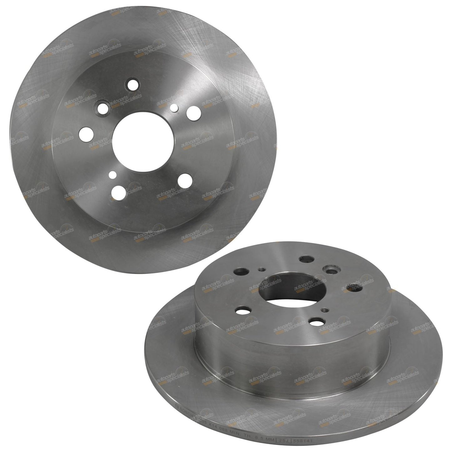 2x Rear Disc Brake Rotors for Toyota Camry (2010–2017) FWD