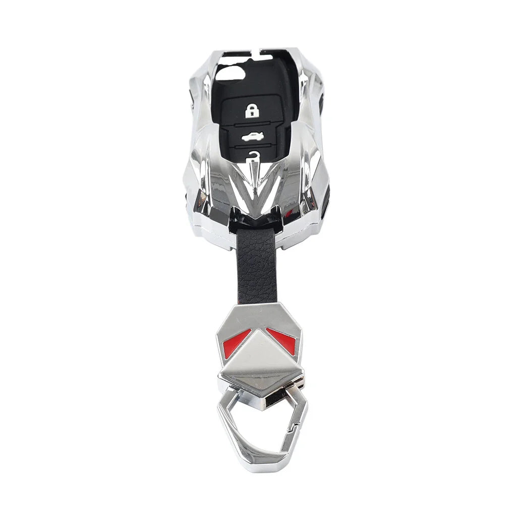 Silver 3-Button Key Remote Cover Case for VW Gran Lavida (2013-2017)