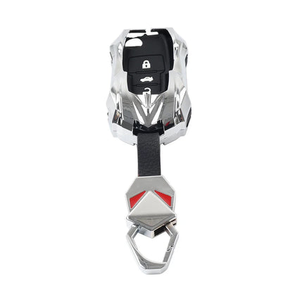 Silver 3-Button Key Remote Cover Case for VW Gran Lavida (2013-2017)