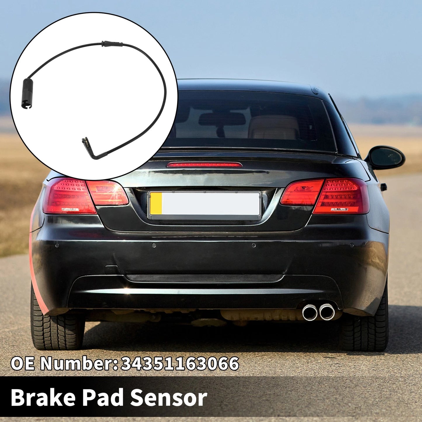 1pc Rear Brake Pad Wear Sensor for BMW 5 Series E39 (2000–2003) No.34351163066