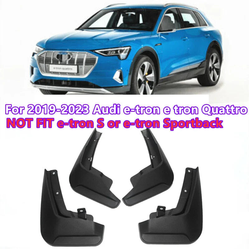 4x Splash Guard Mud Flaps Wheel Fender for Audi e-tron Quattro (2019–2022)